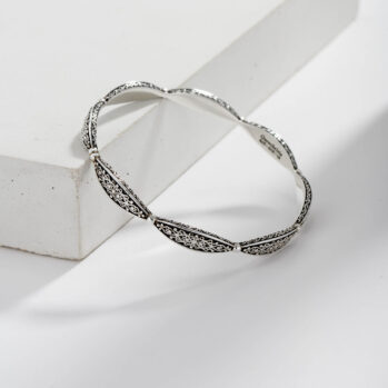 Aretousa Bangle Bracelet in Sterling Silver