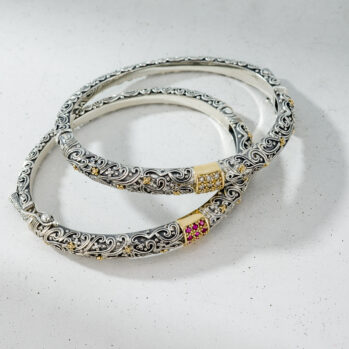 Eden's Garden Pave Bracelet in 18K Gold and Sterling Silver with Gemstones