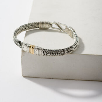 Erotokritos Bracelet in sterling silver with 18K Gold details
