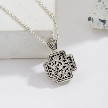 Garden Shadows Cross in Sterling Silver