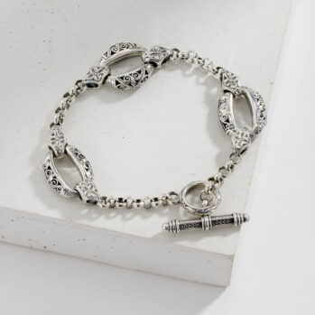 Garden Shadows Medium 3 Links bracelet in Sterling Silver