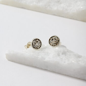 Unisex Stud Earrings in Sterling Silver