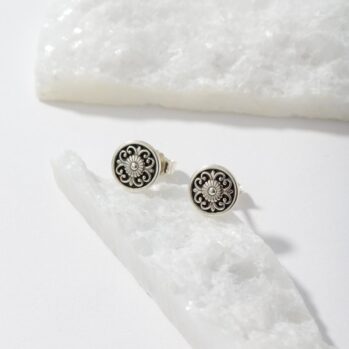Unisex Stud Earrings in Sterling Silver