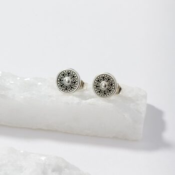 Unisex Stud Earrings in Sterling Silver