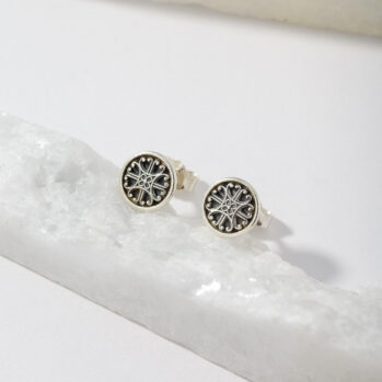 Unisex Stud Earrings in Sterling Silver
