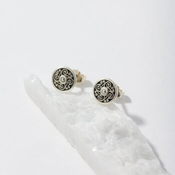 Unisex Stud Earrings in Sterling Silver