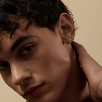 Unisex Stud Earrings in Sterling Silver