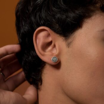 Unisex Stud Earrings in Sterling Silver